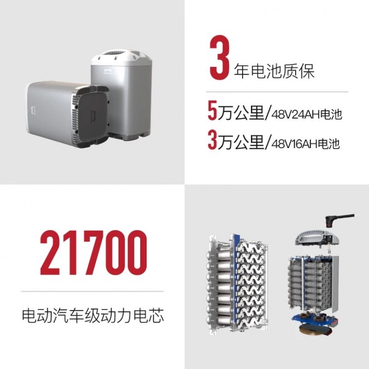 MAMOTOR猛犸电动锂电池PACK包 适用M和A系列电动车电瓶车电池配件